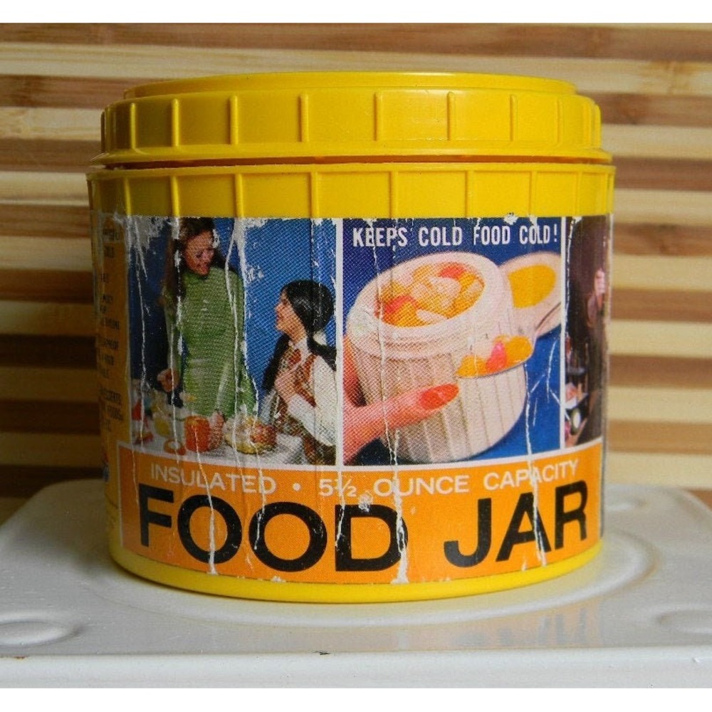 Vintage Amoco Gas station memorabilia - Bee Plastic Insulated Thermos Food Jar‎